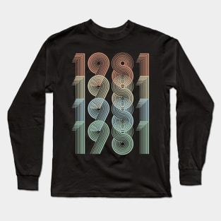 Vintage 1981 39th Birthday Gift Men Women Long Sleeve T-Shirt